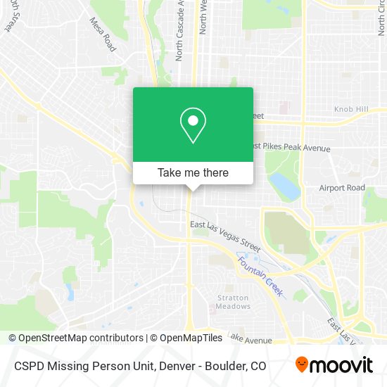 CSPD Missing Person Unit map