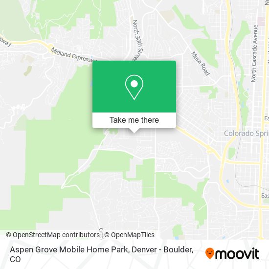 Aspen Grove Mobile Home Park map