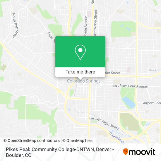 Pikes Peak Community College-DNTWN map