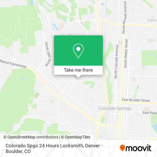Colorado Spgs 24 Hours Locksmith map