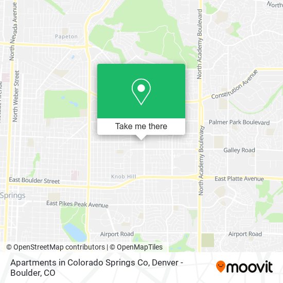 Apartments in Colorado Springs Co map
