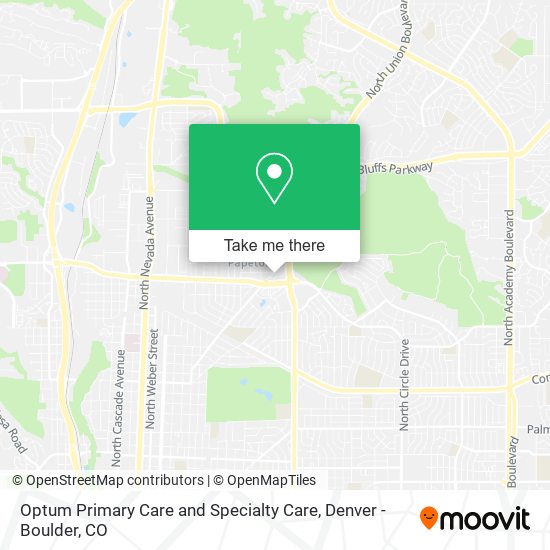 Optum Primary Care and Specialty Care map