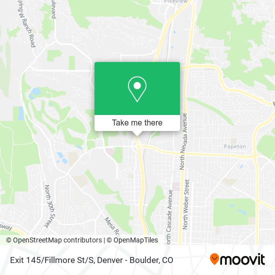 Mapa de Exit 145/Fillmore St/S