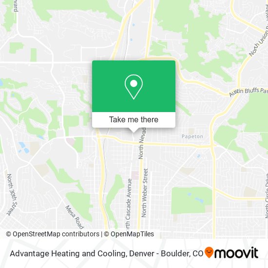 Advantage Heating and Cooling map