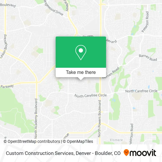 Custom Construction Services map