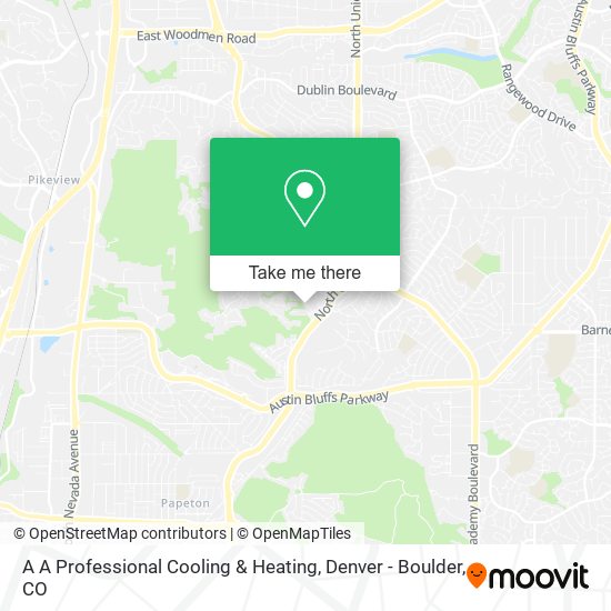 A A Professional Cooling & Heating map