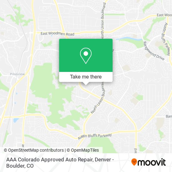 AAA Colorado Approved Auto Repair map
