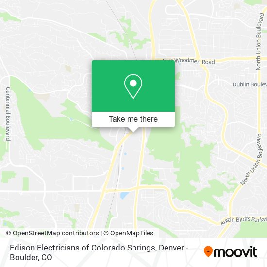 Edison Electricians of Colorado Springs map