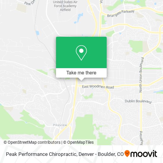 Peak Performance Chiropractic map