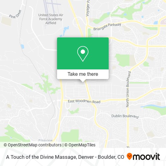 A Touch of the Divine Massage map