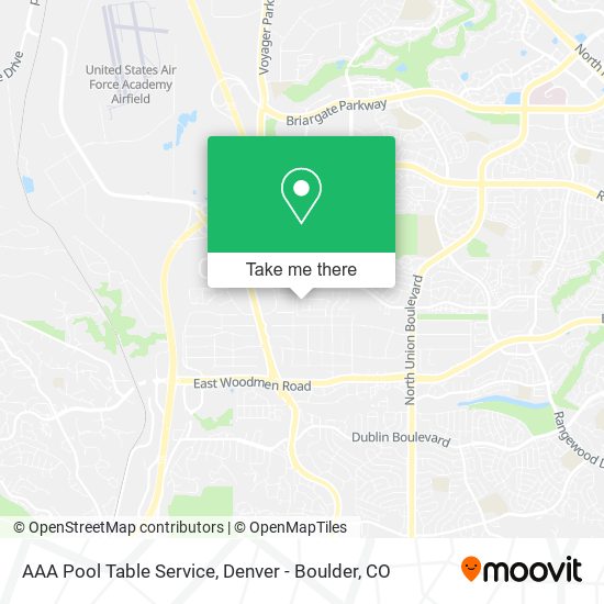 AAA Pool Table Service map