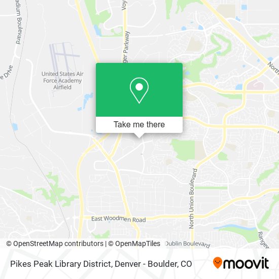 Pikes Peak Library District map