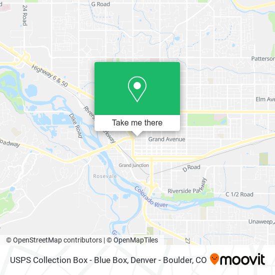USPS Collection Box - Blue Box map