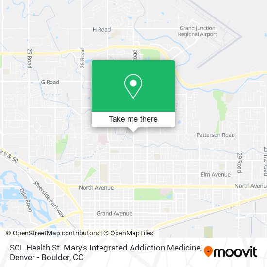 SCL Health St. Mary's Integrated Addiction Medicine map