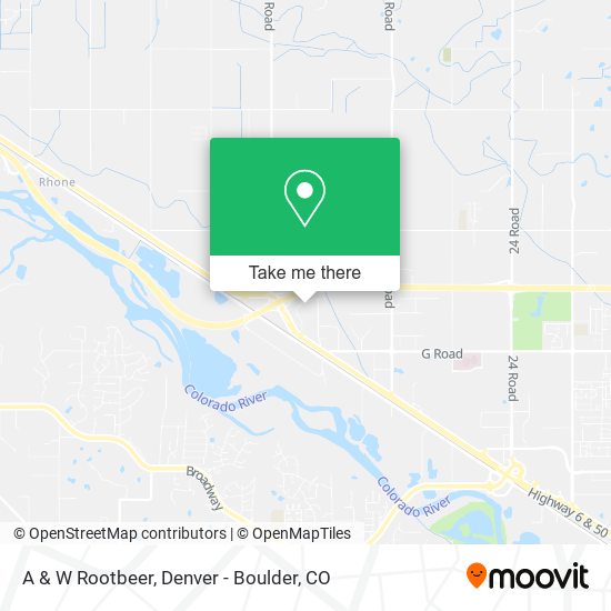 A & W Rootbeer map