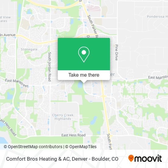 Comfort Bros Heating & AC map