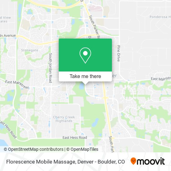 Florescence Mobile Massage map