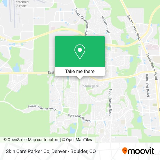 Mapa de Skin Care Parker Co