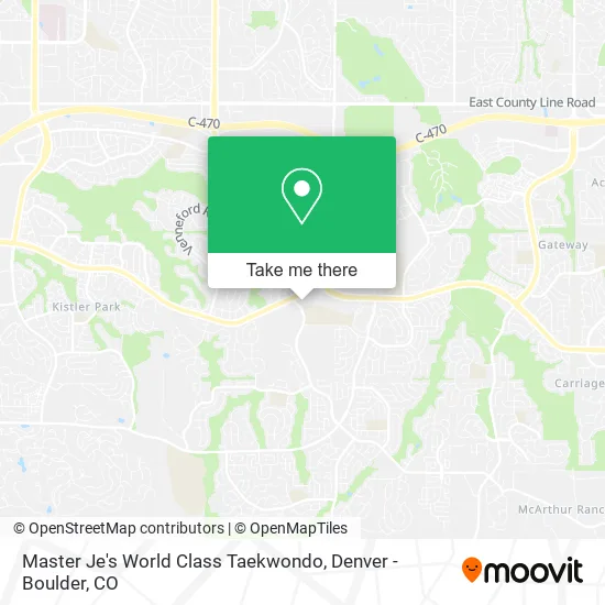 Master Je's World Class Taekwondo map