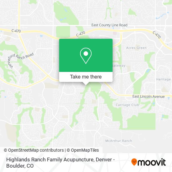 Highlands Ranch Family Acupuncture map