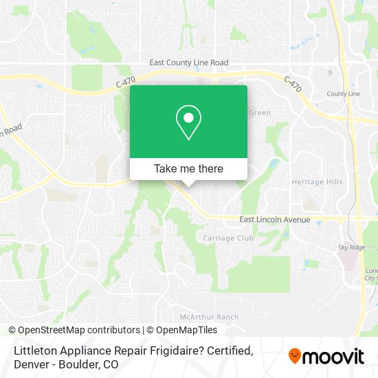 Littleton Appliance Repair Frigidaire? Certified map