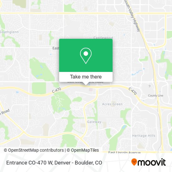 Entrance CO-470 W map