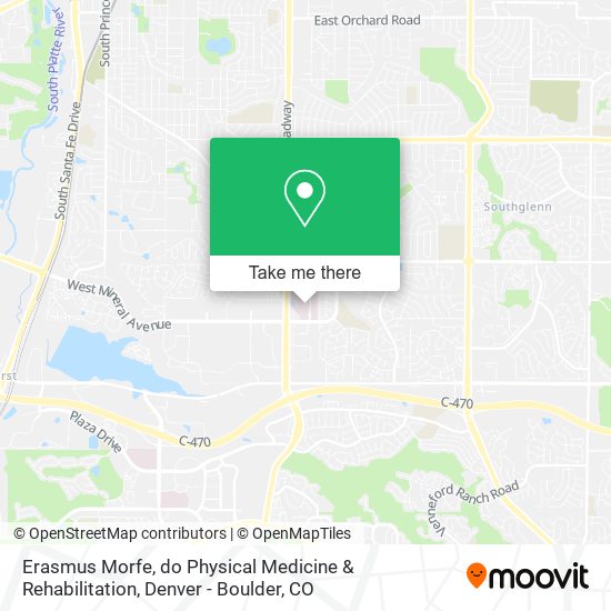 Mapa de Erasmus Morfe, do Physical Medicine & Rehabilitation