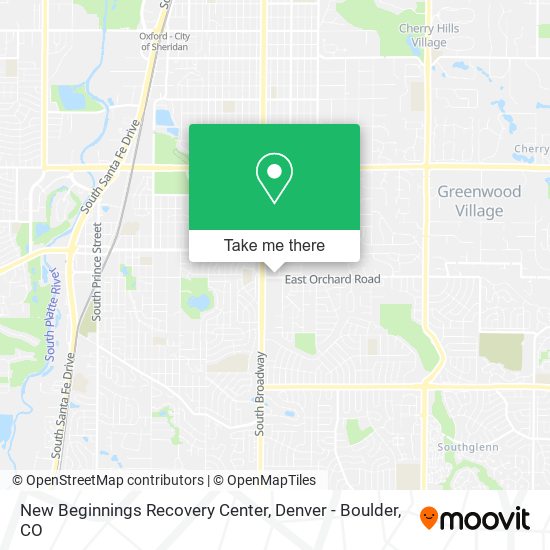 New Beginnings Recovery Center map