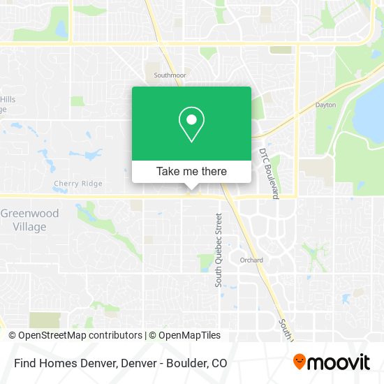 Find Homes Denver map
