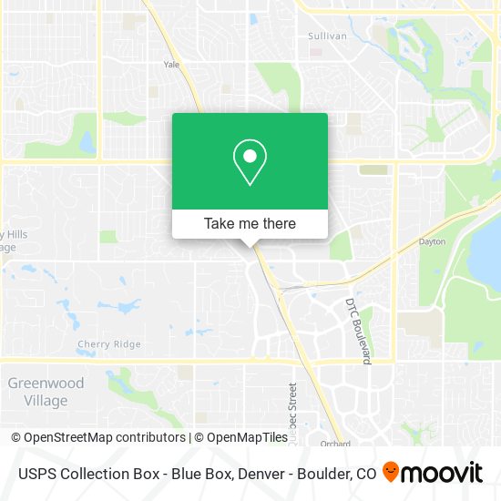 Mapa de USPS Collection Box - Blue Box