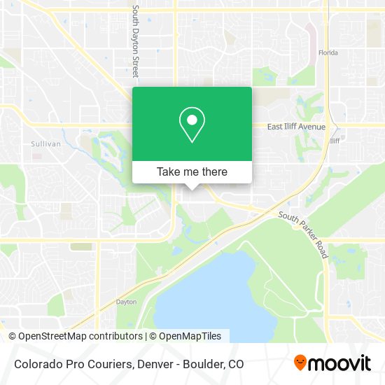 Mapa de Colorado Pro Couriers