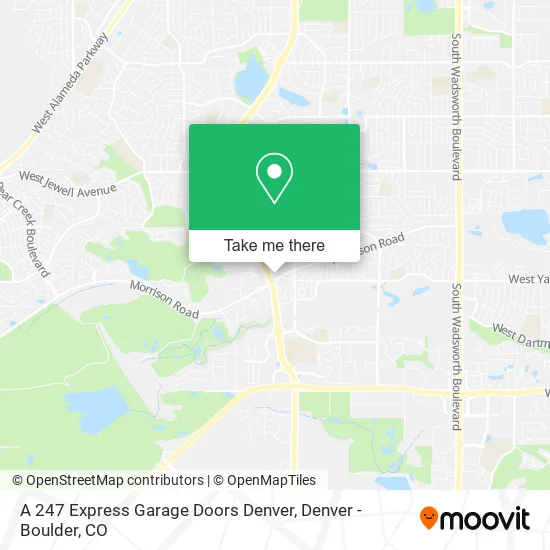 A 247 Express Garage Doors Denver map