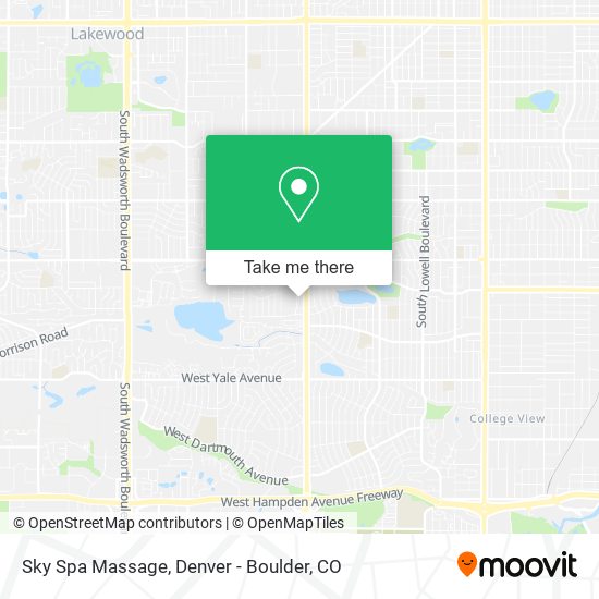 Sky Spa Massage map