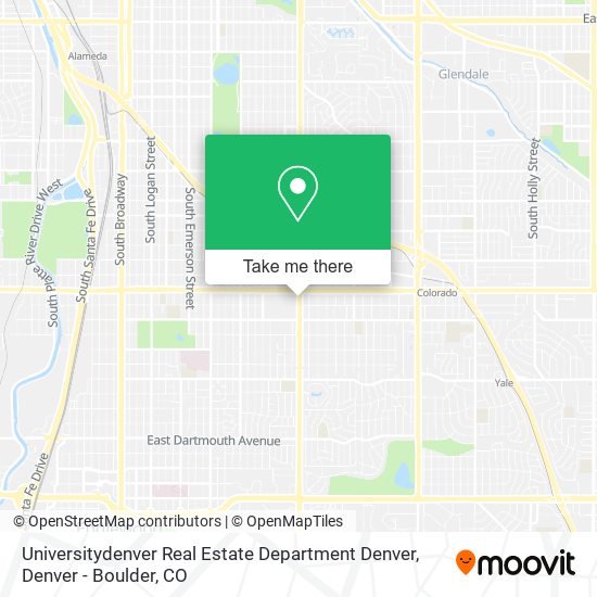 Universitydenver Real Estate Department Denver map