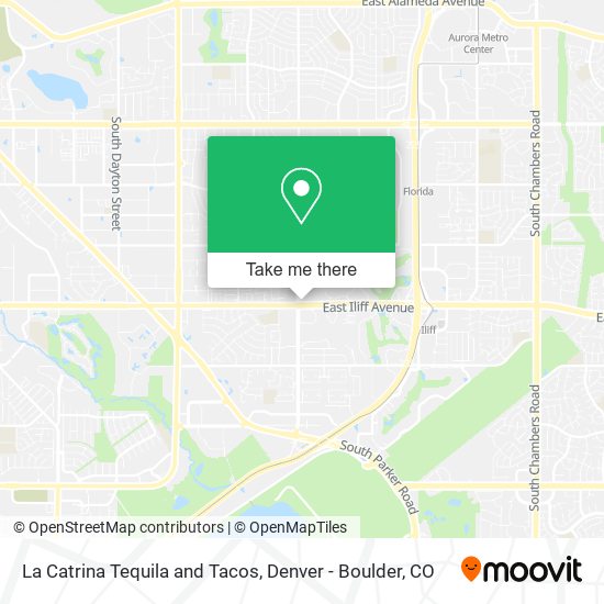 La Catrina Tequila and Tacos map