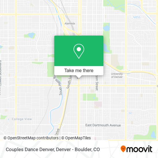 Couples Dance Denver map