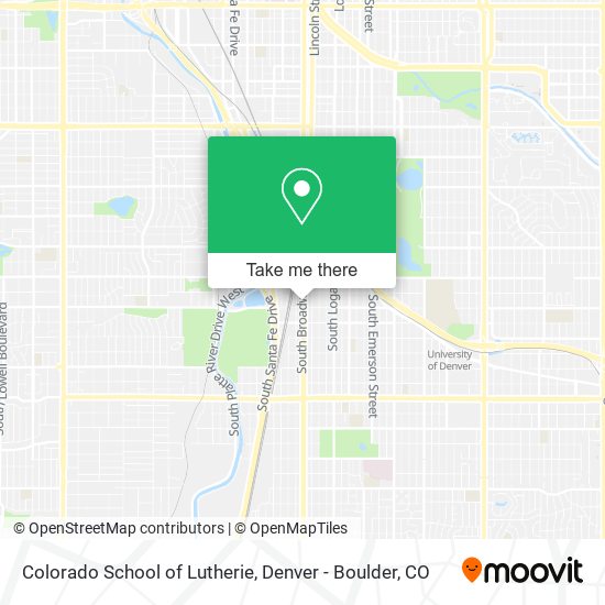Colorado School of Lutherie map