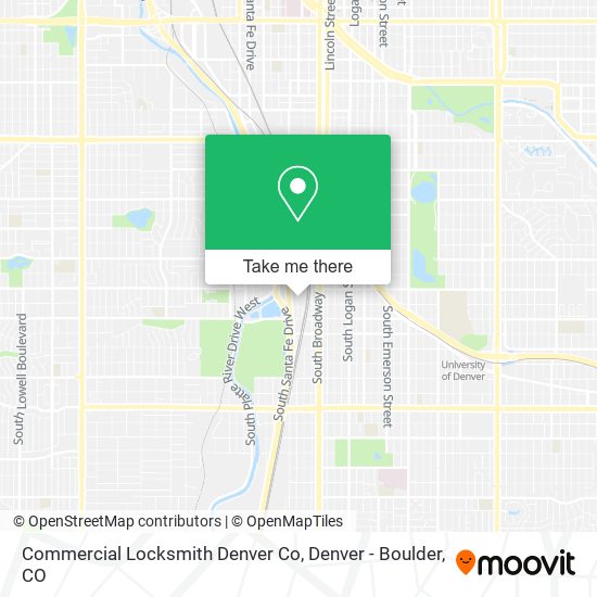 Mapa de Commercial Locksmith Denver Co