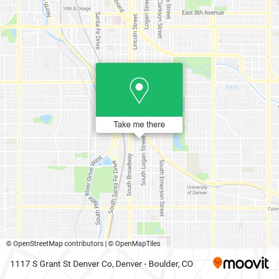 1117 S Grant St Denver Co map