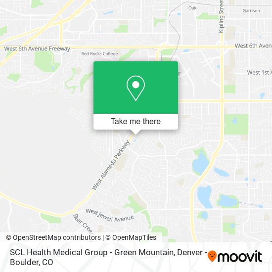 SCL Health Medical Group - Green Mountain map