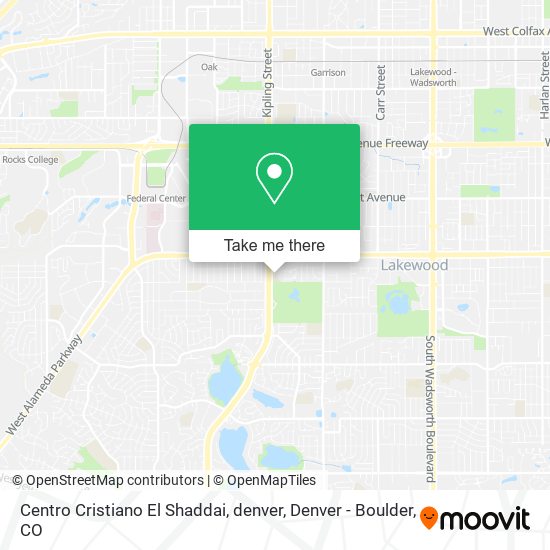 Centro Cristiano El Shaddai, denver map