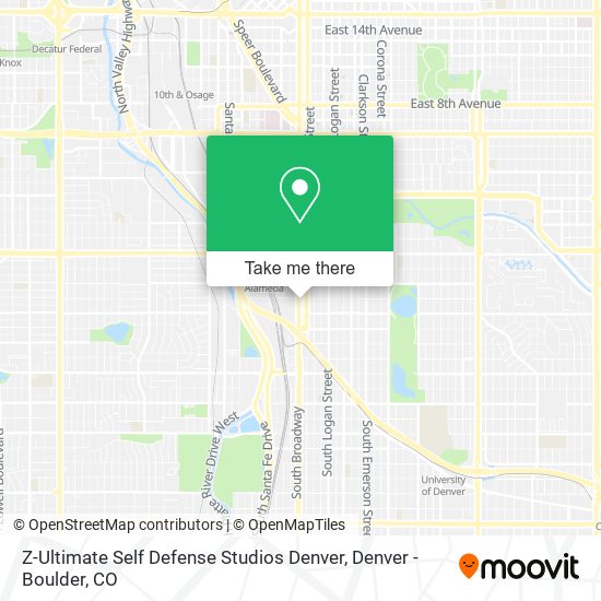 Mapa de Z-Ultimate Self Defense Studios Denver