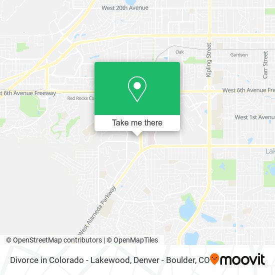 Divorce in Colorado - Lakewood map