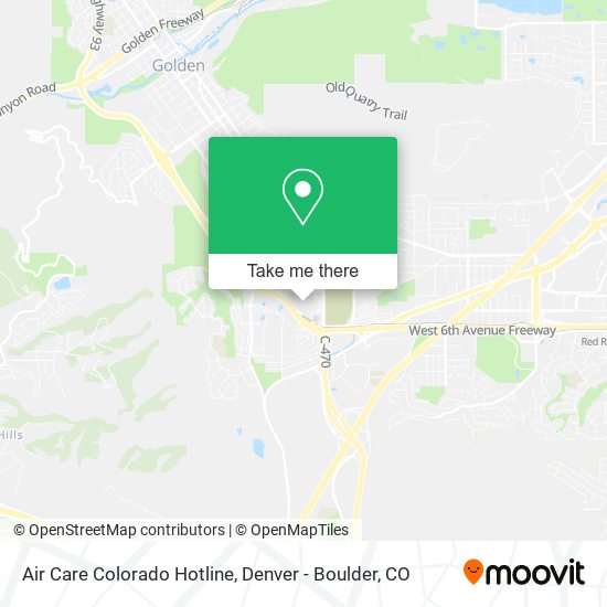 Mapa de Air Care Colorado Hotline