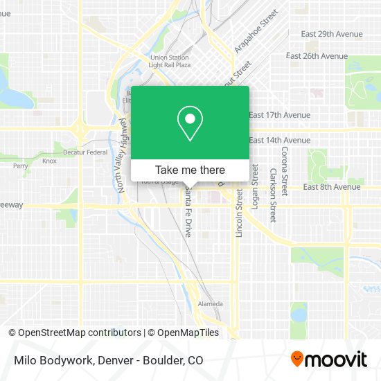 Milo Bodywork map
