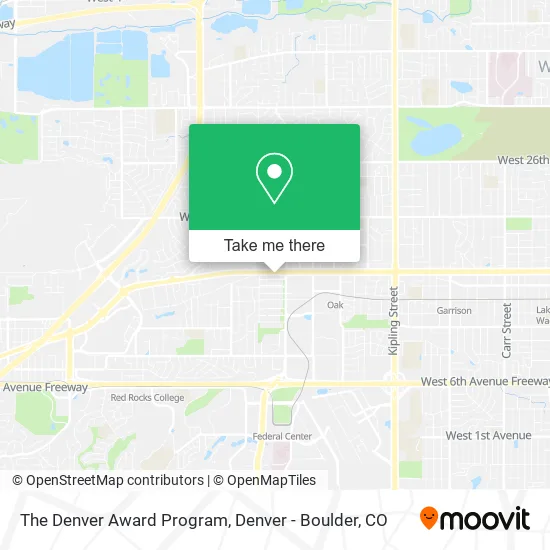 The Denver Award Program map