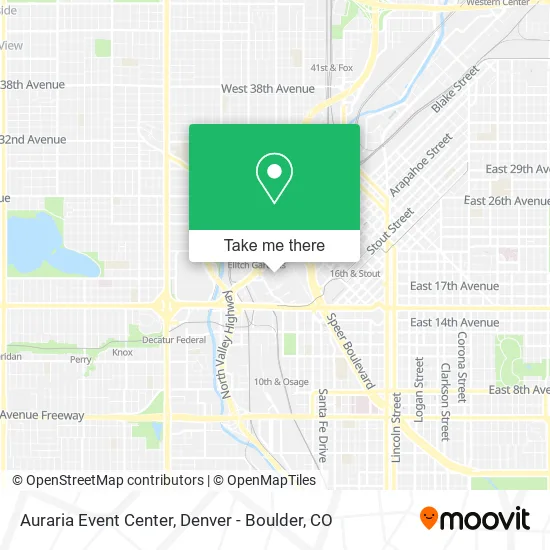 Auraria Event Center map