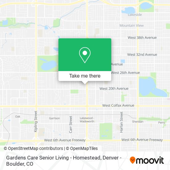 Mapa de Gardens Care Senior Living - Homestead