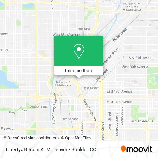 Mapa de Libertyx Bitcoin ATM