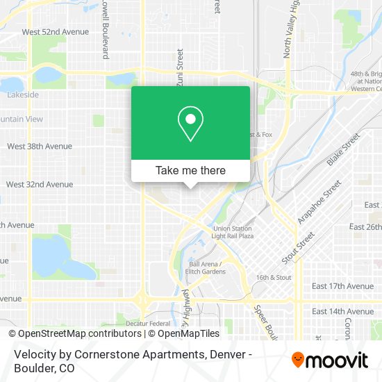 Velocity by Cornerstone Apartments map